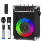 JYX 69BT Portable Karaoke Machine with 2 Wireless Microphones