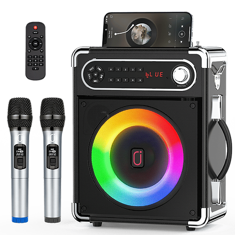 JYX S55 Karaoke Machine With 2Wireless Microphones