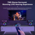 JYX S55 Karaoke Machine With 2Wireless Microphones