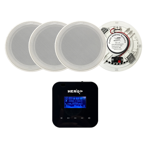 Wall amplifier system 4 ceiling speaker 10w