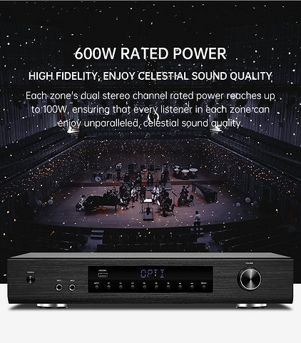 Multi zones home amplifier Hyper Sound PA6600