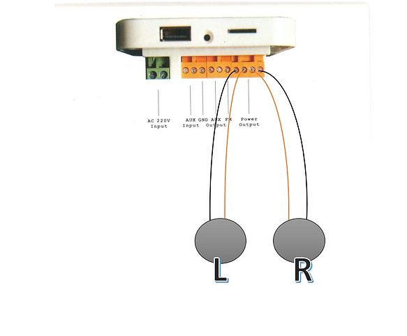 Wall amplifier system 4 ceiling speaker 6w