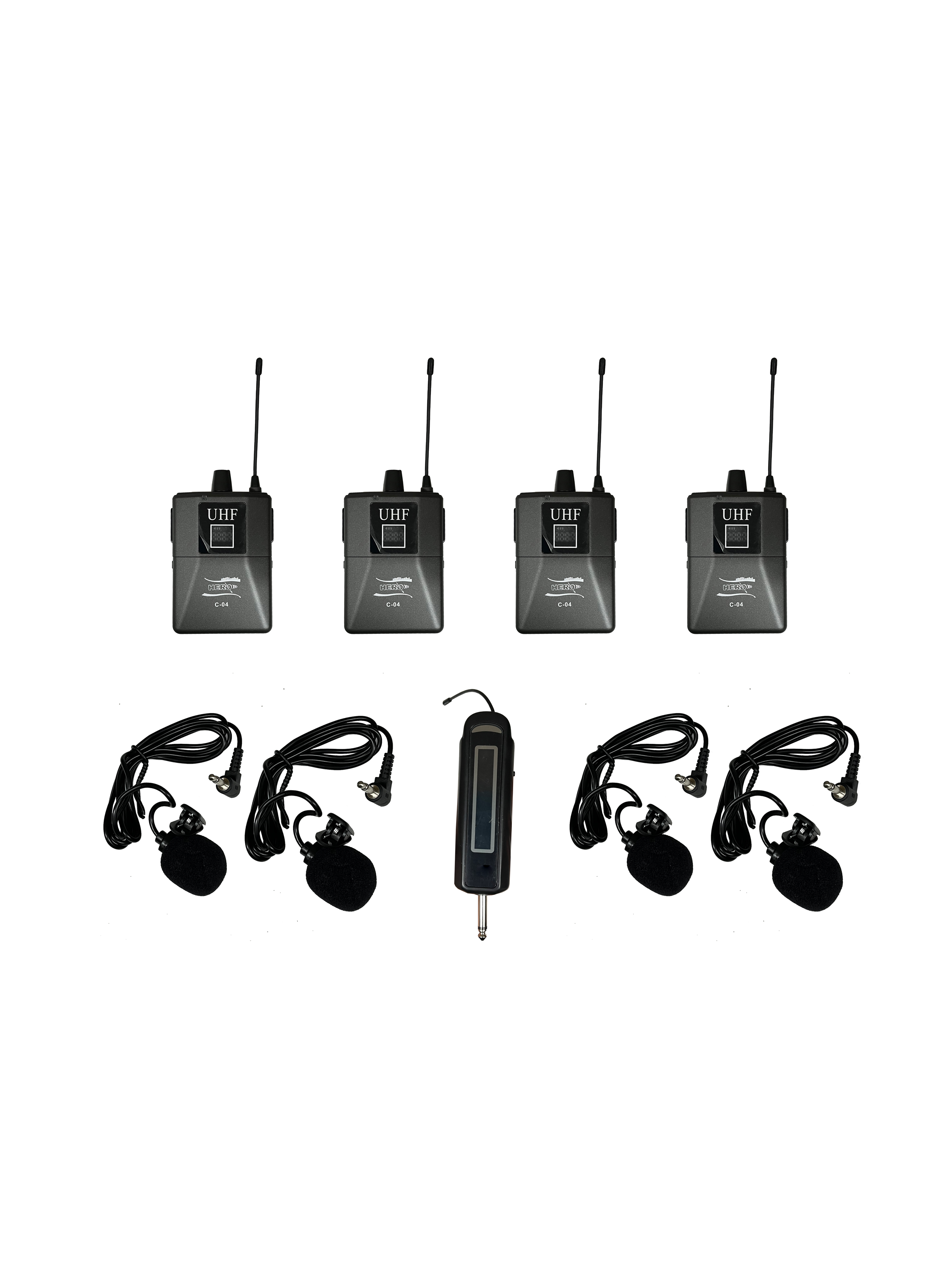 Hero C-04 Dual  Clip wireless mic