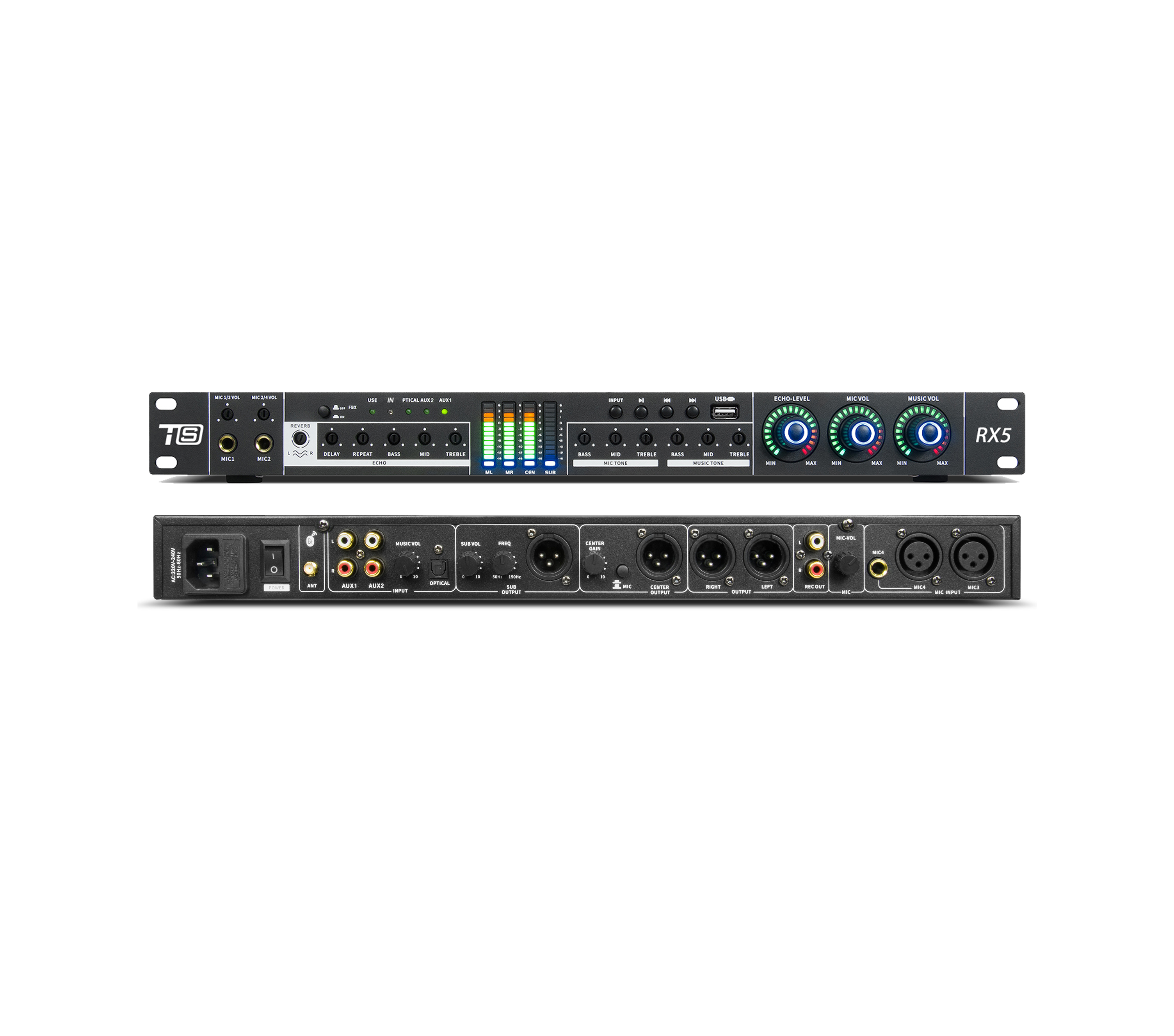 Rack mounted mixer TECHNoSOUND RX5