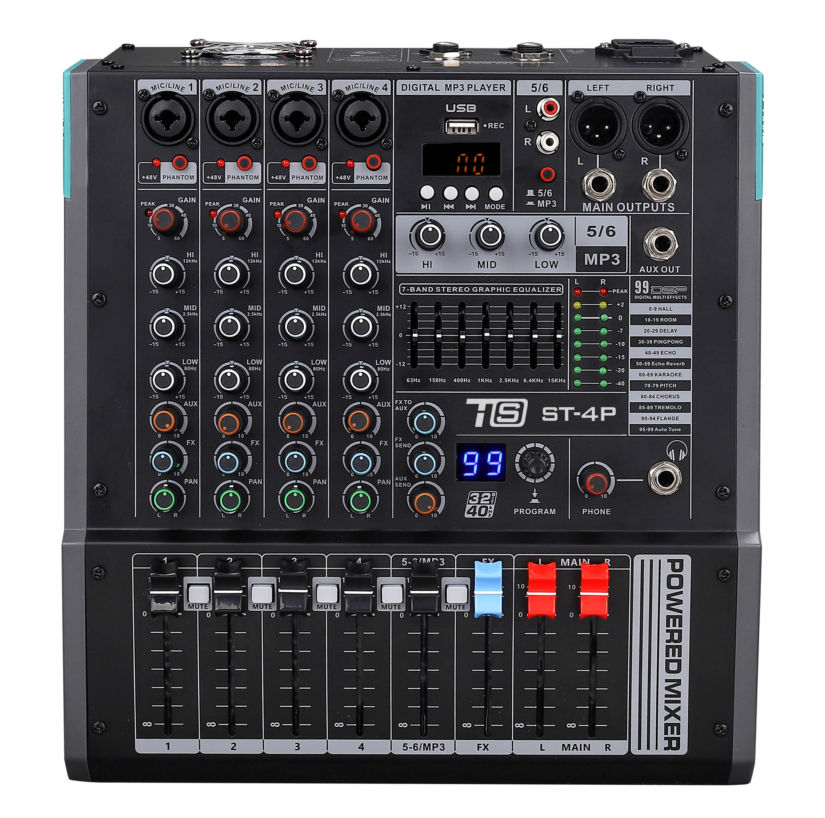 Mixer Power TECHNoSOUND ST4P (2*200w)