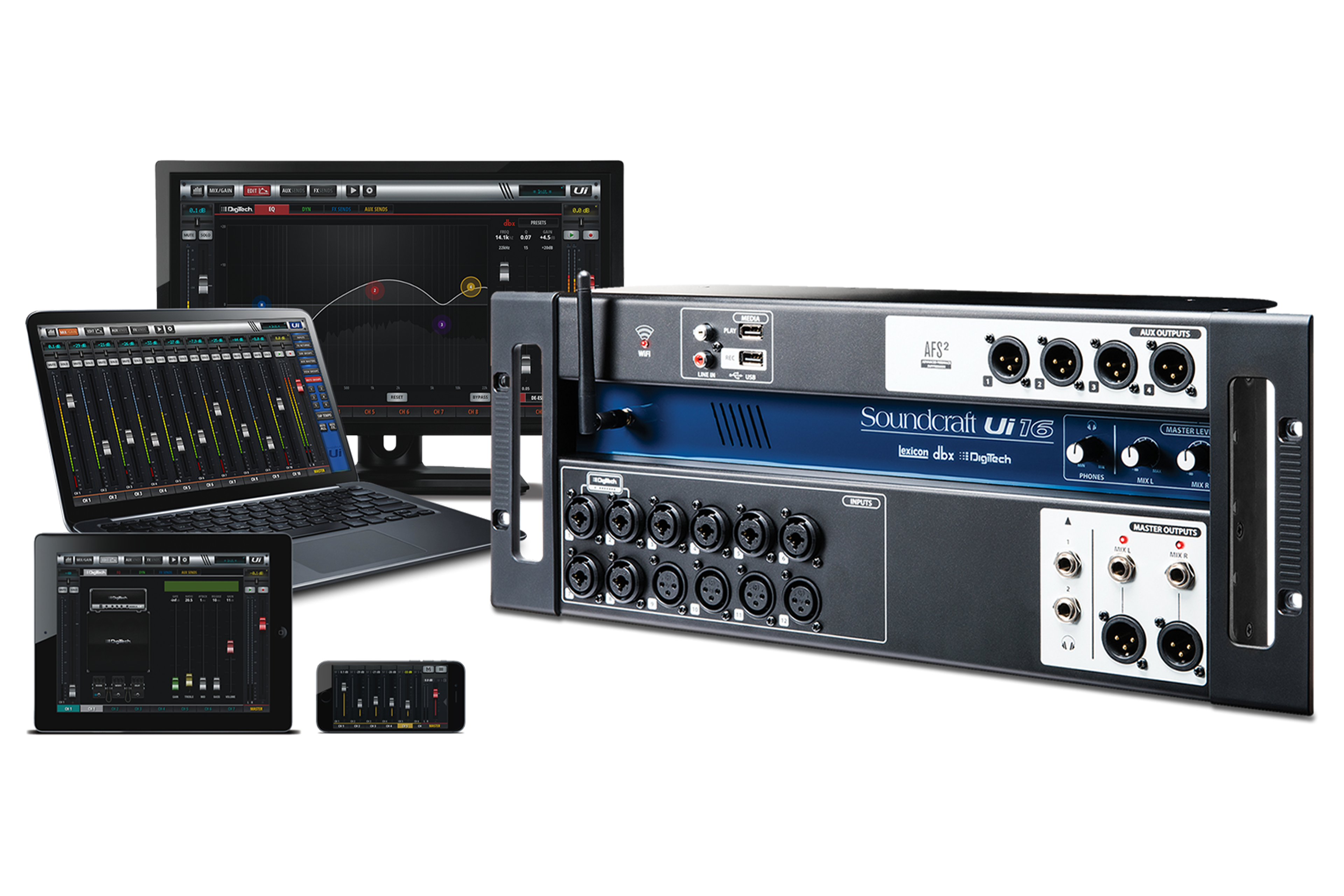 Soundcraft ui16 digital mixer