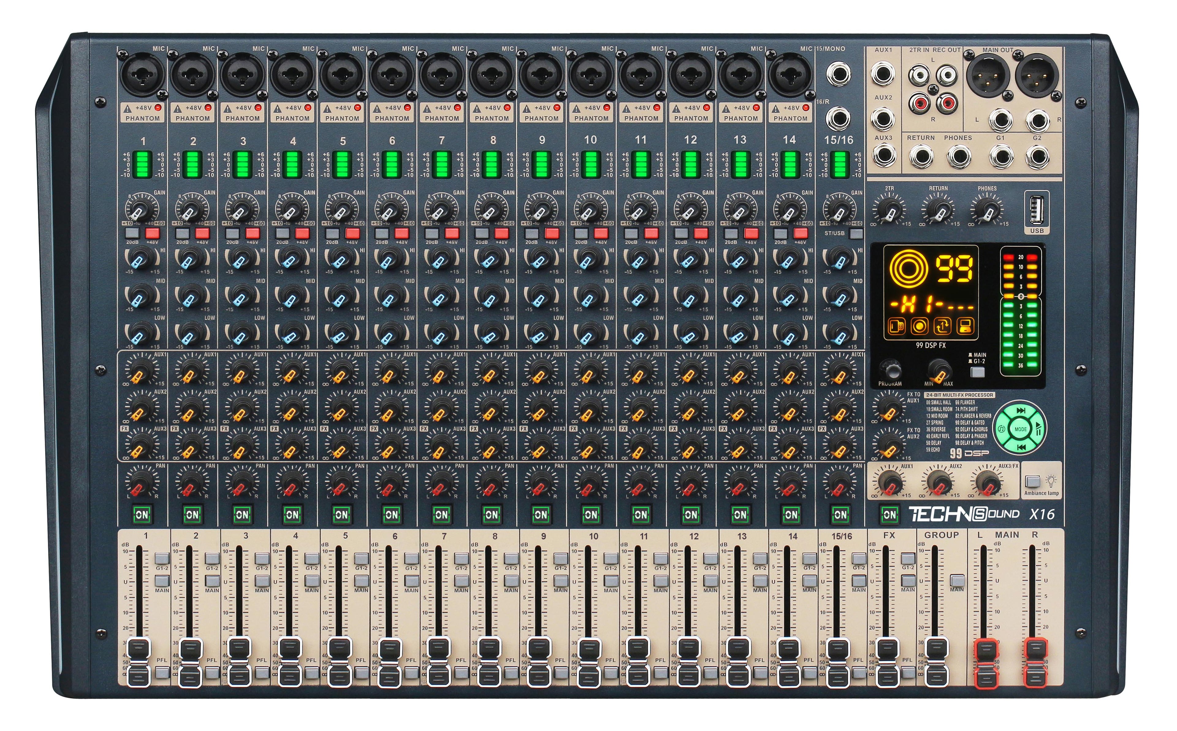 Mixer 16ch TECHNoSOUND X-16