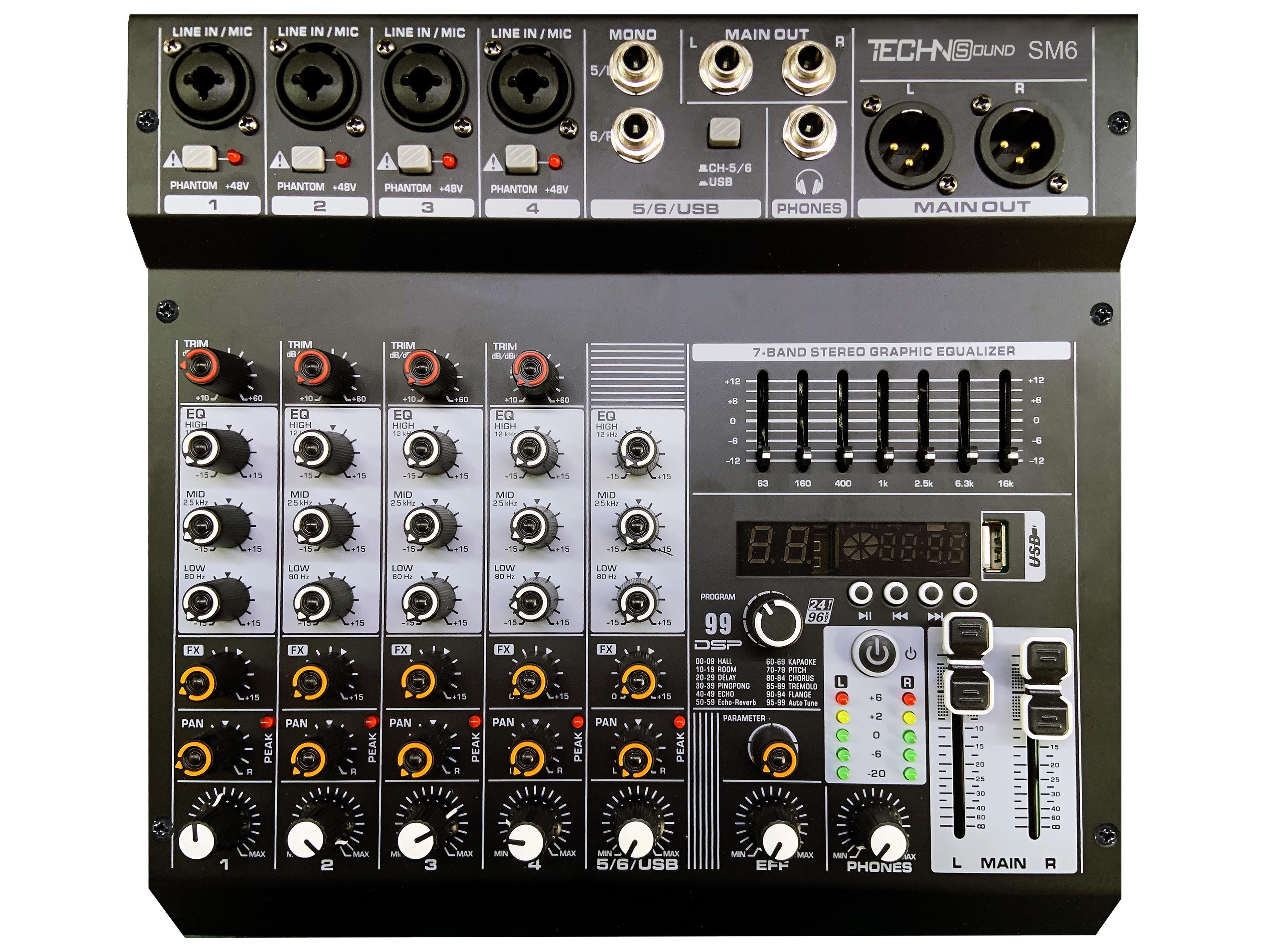 Mixer 6ch TECHNoSOUND SM-6