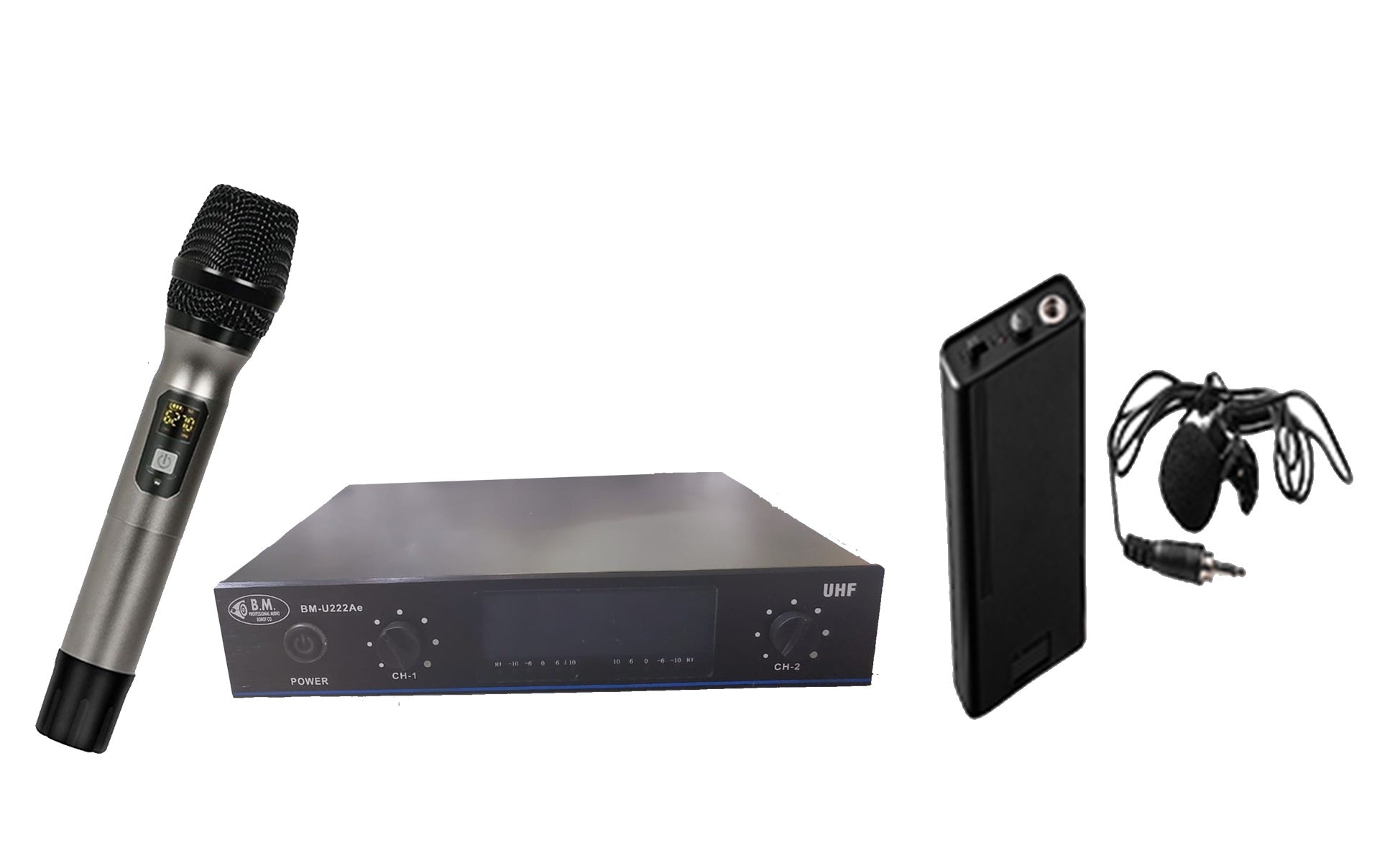 B.M- U222 Hand + HeadSet Wireless Microphone